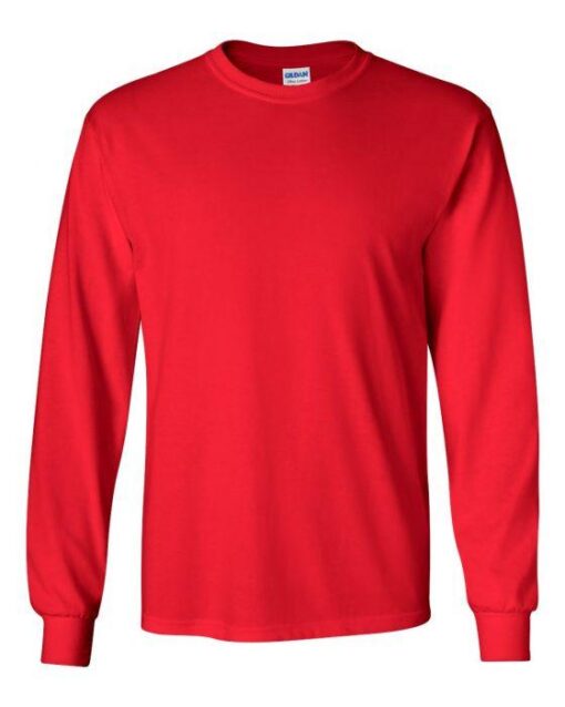 Gildan Mens Womens Long Sleeve 100% Cotton T-Shirt 5.3oz