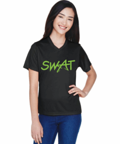 Alternative view of SWAT Ladies Performance Short Sleeve V-Neck T-Shirt 3.8 oz