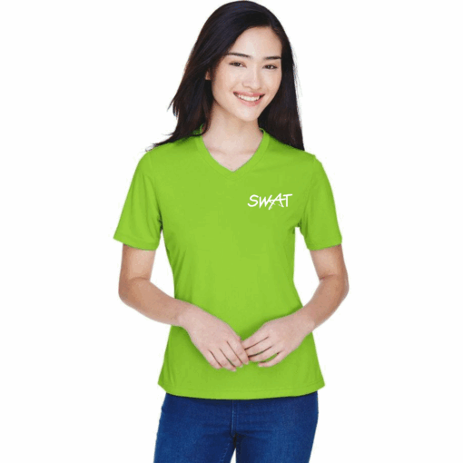 SWAT Ladies Performance Short Sleeve V-Neck T-Shirt 3.8 oz