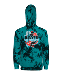Alternative view of New Mexico Swimming Tie-Dye State Hoodie